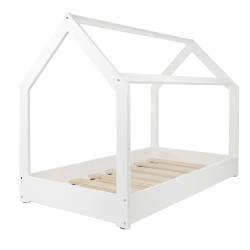 Kinderbett Hausbett Spielbett Einzelbett skandinavisches Design 190x90cm